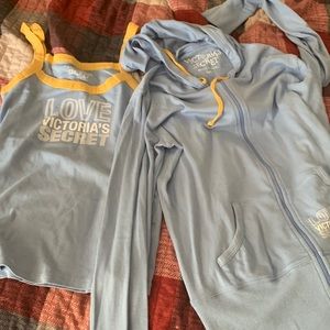 Victoria Secret zip cotton jacket & tank